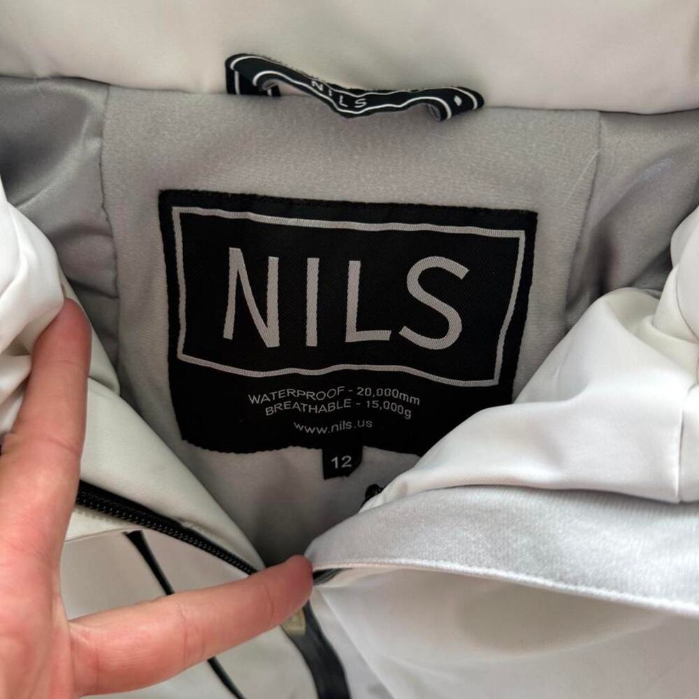 Nils white black womens ski jacket - Picture 4 of 6